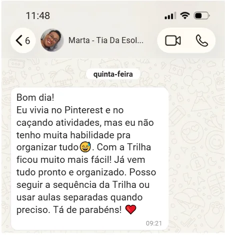 Depoimento sobre a Trilha do Discipulado Infantil