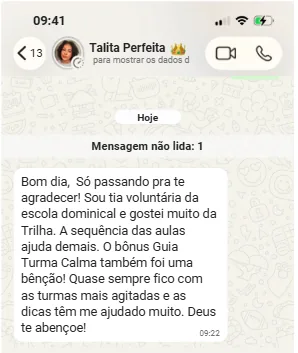 Depoimento sobre a Trilha do Discipulado Infantil